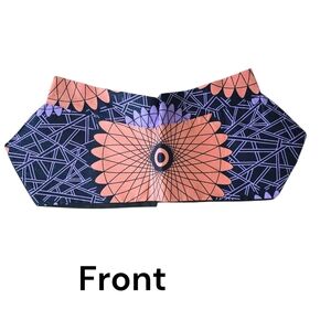 Geometric Patterned Skirt in Pink and Blue